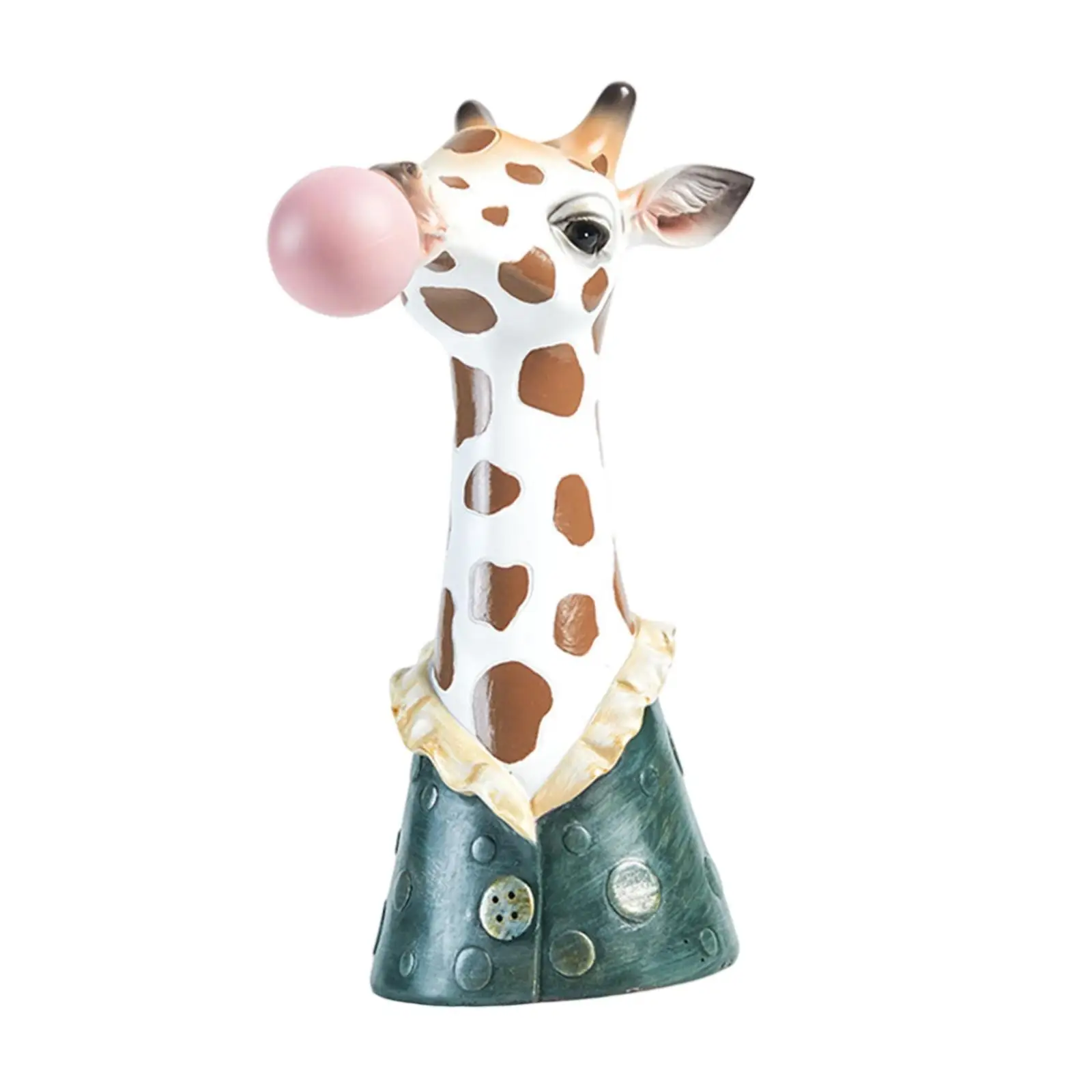 Giraffe Vase Modern Animal Face Creative Resin Statue Decorative Flower Holder for Home Living Room Table Decor