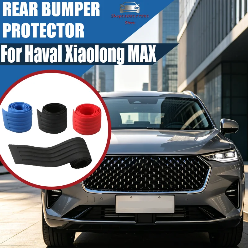 For Haval Xiaolong MAX Custom Car Trunk Door Sill Plate Protector Anti-Scratch Rear Bumper Guard Rubber Mouldings Pad Trim