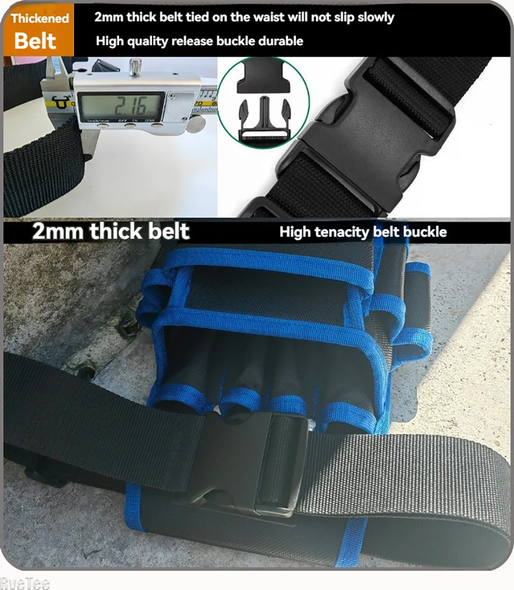 

Высококачественная утолщенная сумка-пояс для инструментов с крючком для рулетки, органайзер для инструментов электрика и плотника