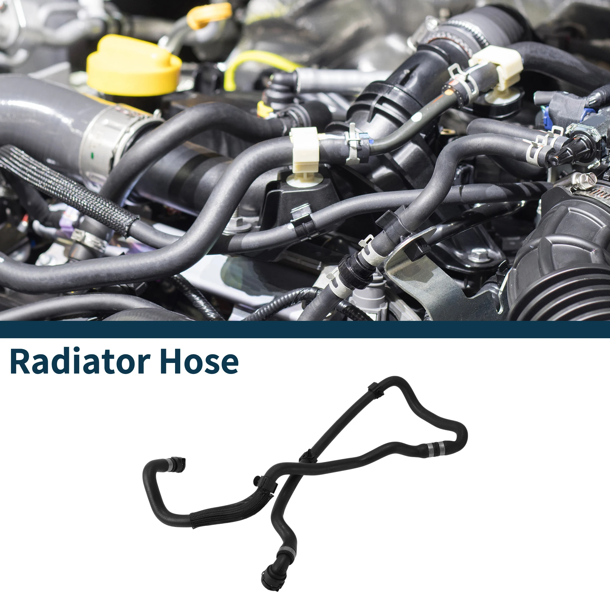 

Motoforti Radiator Hose Heater Hose Radiator Outlet Hose Pipe for BMW X3 17-18 No.17127535534 Rubber Coolant Pipe Black 1 Pc