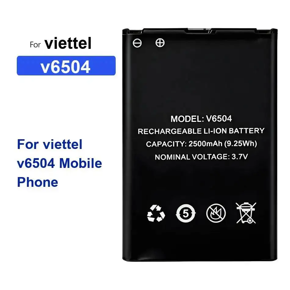 

2500 мАч для мобильного телефона Viettel V6504, аккумулятор высокой совместимости