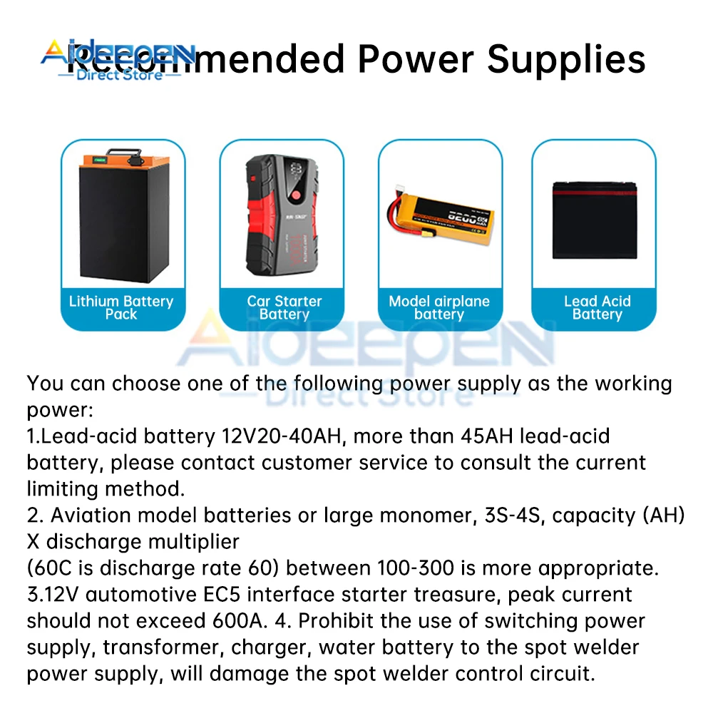 99 Gears 12V DIY Portable Handheld Battery Spot Welder for 18650 Lithium Battery, Nickel Strip and Nickel Belt Welding