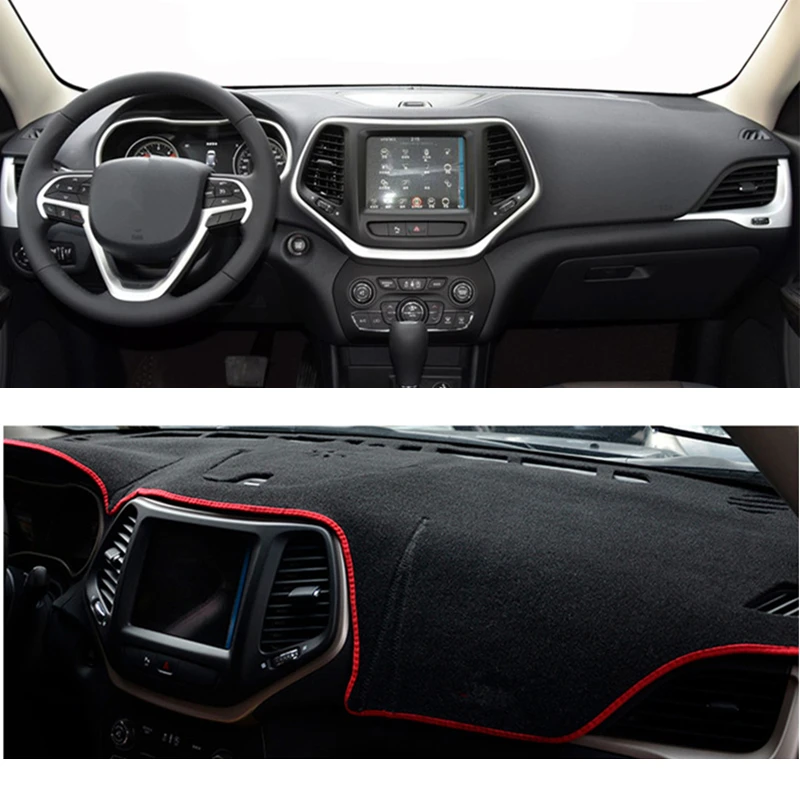 

Car Styling For Jeep Cherokee KL 2014-2019 2020 2021 Dashboard Cover Mat Rug Anti-UV DashMat Dash Board Sunshade Protect Carpet