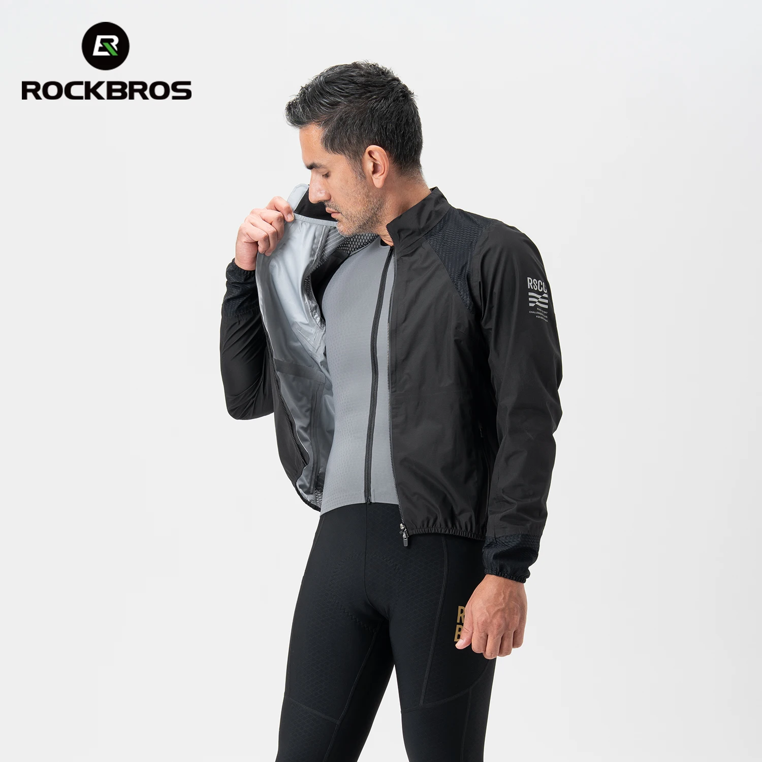 

ROCKBROS Cycling Raincoat Outdoor Hiking Fishing Waterpoof Jacket Quick Dry Breathable TPU Laminating Jacket Cycling Equipment