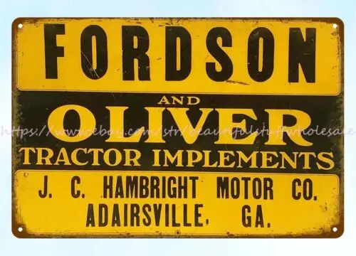 farming Oliver Tractor Implements metal tin sign stores that sell decoration