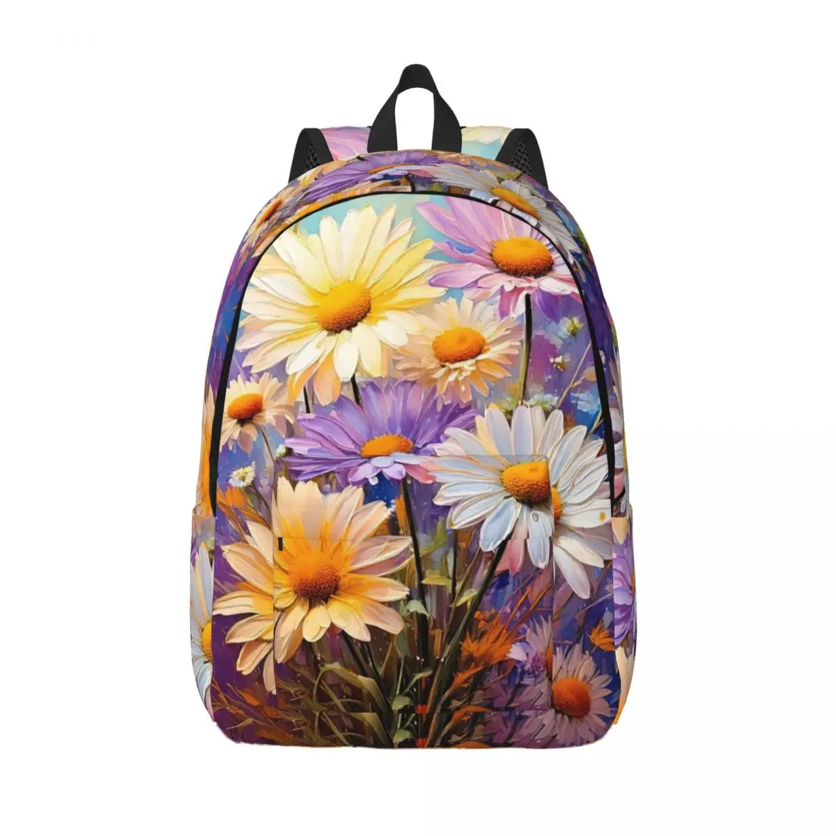 

Colorful Daisies Woman Small Backpacks Boys Girls Bookbag Fashion Shoulder Bag Portability Laptop Rucksack Children School Bags