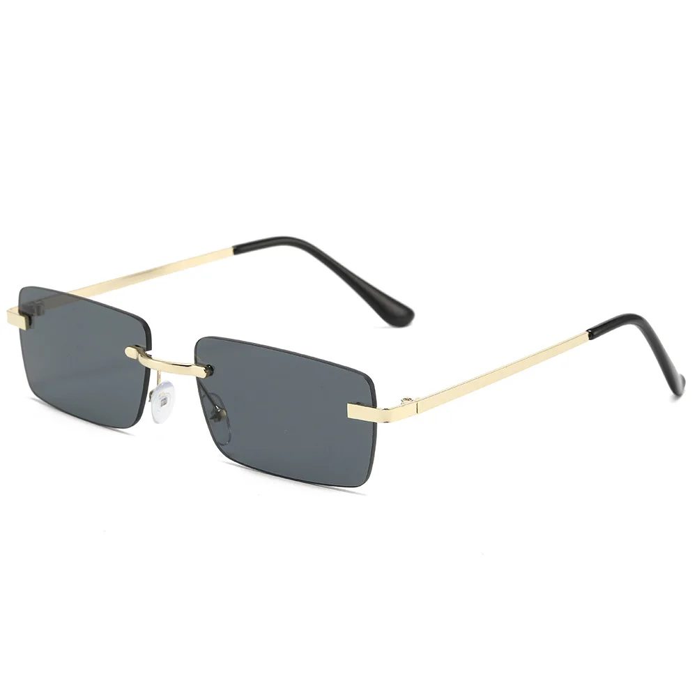

Unisex Metal Square Frame Fashio Rimless Sunglasses For Outdoor Beach Party