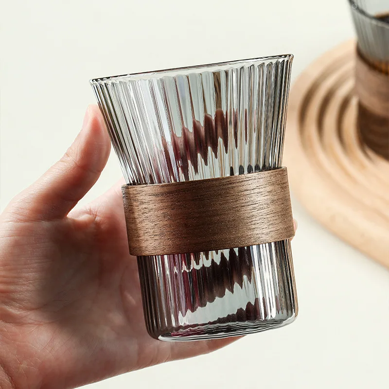 

Glass Coffee Mug Wood Handle Espresso Glass Cup Glasses Whiskey Glass Kawaii Cup Coffeeware Beautiful Tea Mugs Beer Mug Cute Mug