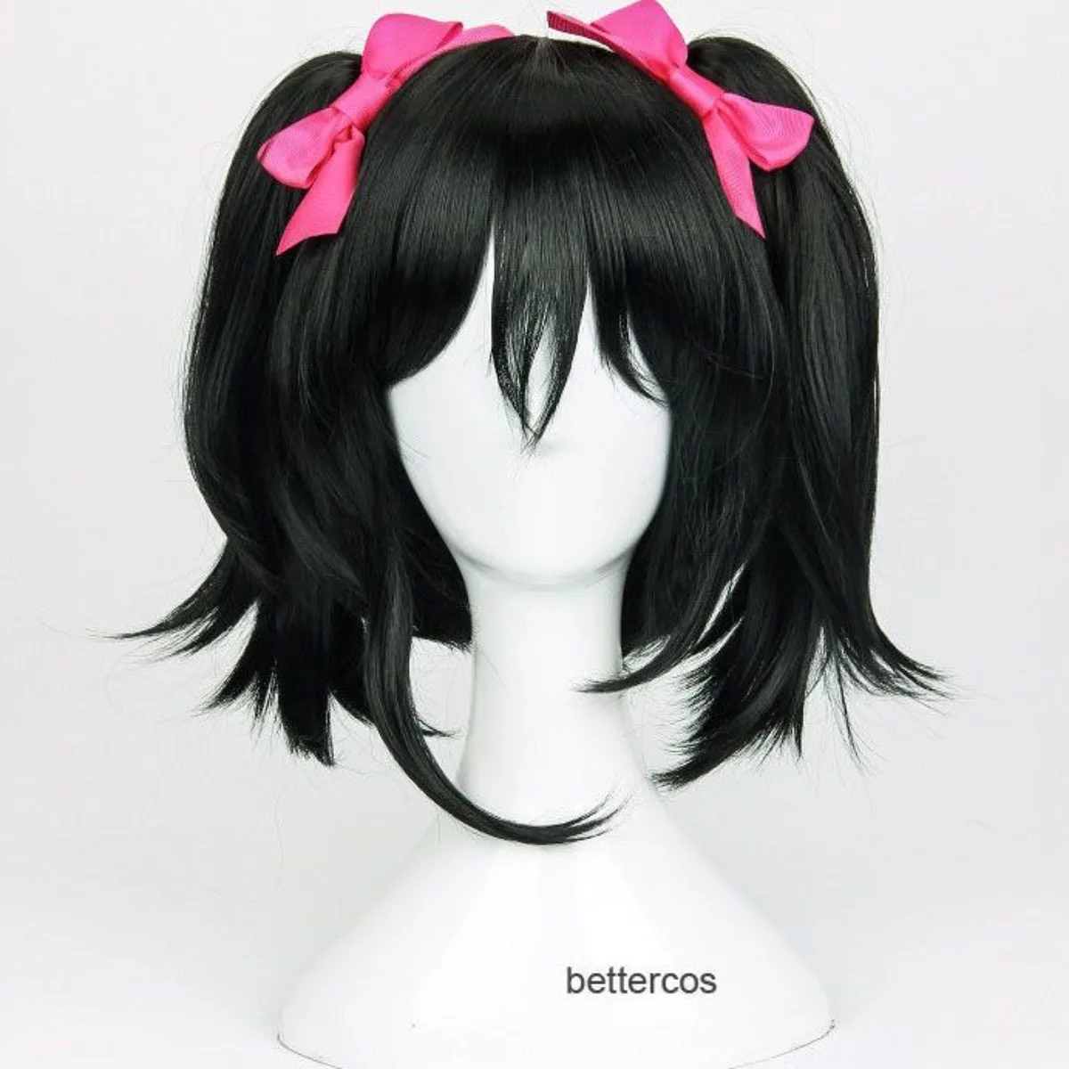 Love Live! Nico Yazawa Cosplay Wig | Asymmetric Sideburns & Clip-On Twin Tails for Costume