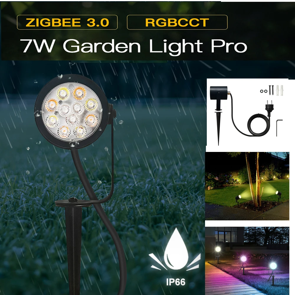 

GLEDOPTO 7W Garden Spike Lamp LED Wall Light For Grassplot Exterior Roof Lawn Courtyard Party