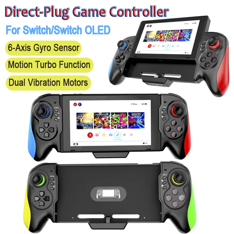 

Direct-Plug Game Controller for Nintendo Switch/Switch OLED – STK-7037 with 6-Axis Gyro, Motion Turbo & Dual Vibration Motor