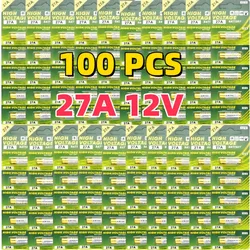 NEW 100PCS 12V 27A Dry Alkaline Battery A27 Batteries 27AE 27MN A2 L828 K27A for Remote Control Gamepad Flashlight Doorbell Toys