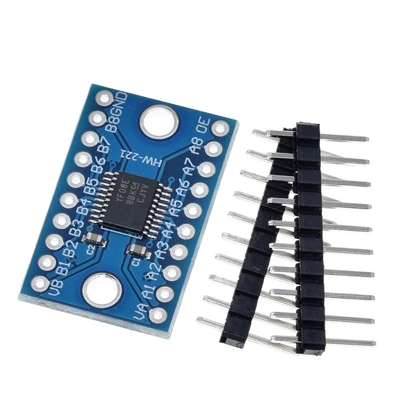 Crucs0108E Convertisseur de niveau logique bidirectionnel, haute vitesse, Full Duplex, manette de vitesse pour Ardu37Raspberry Pi, 8 canaux, 3.3V, 5V