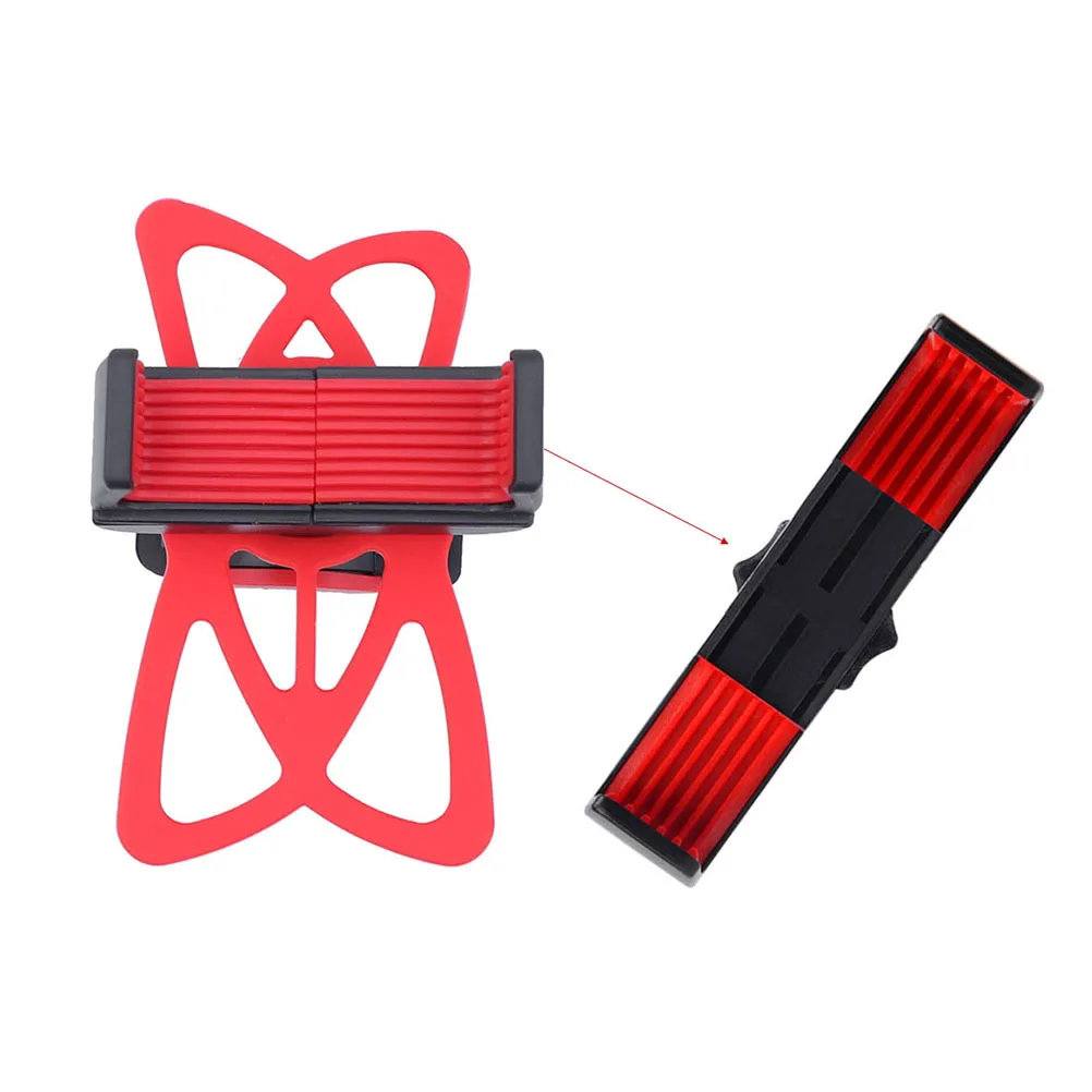 

4 шт., универсальный держатель для телефона на велосипеде, крепление для руля мотоцикла, вращение на 360 градусов, прочный зажим, ABS, силиконовый материал, черный, красный