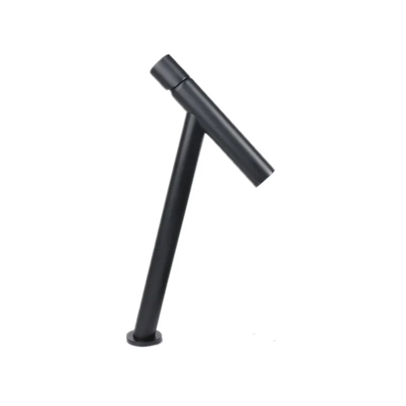 

Матовый черный на палубе, раковина для ванной комнаты с одним отверстием, высокие латунные смесители для раковины, смесители для ванной, виллы, квартиры, отеля