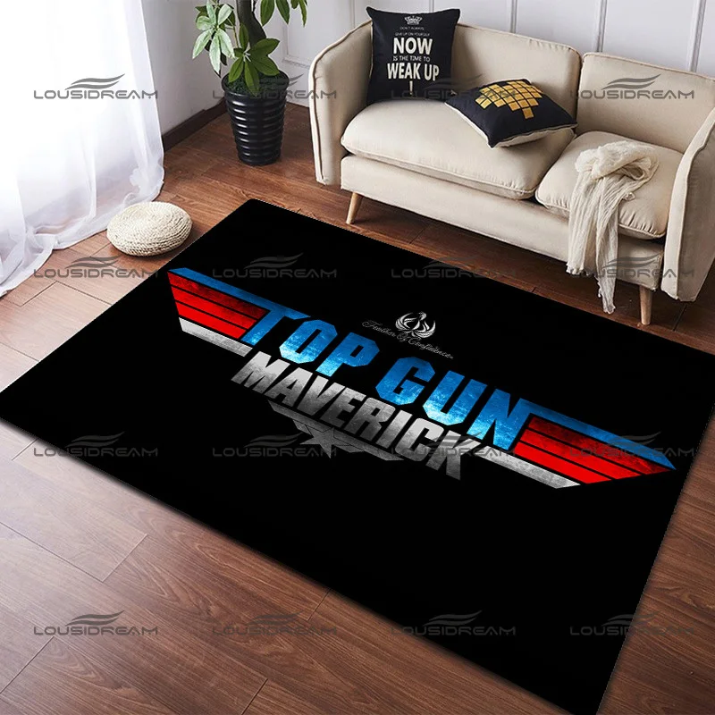 Top Gun Art Pattern Decorative Carpet Square Flannel Film Element Rug Modern Home Living Room Floor Mats Bedroom Carpet