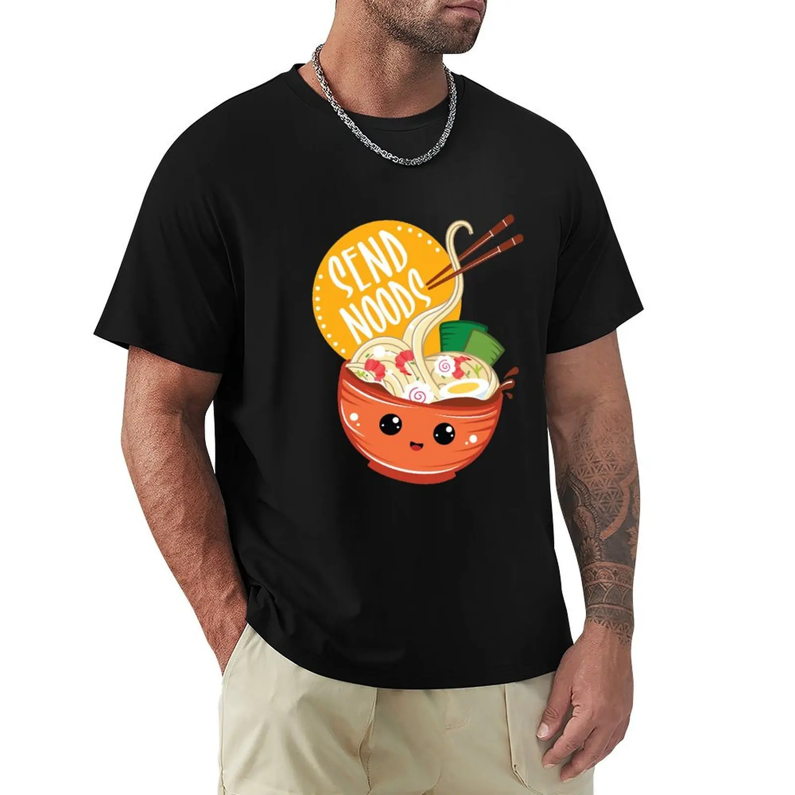 

Send Noods Kawaii Ramen Noodles Lover T-Shirt anime figures anime men workout shirt