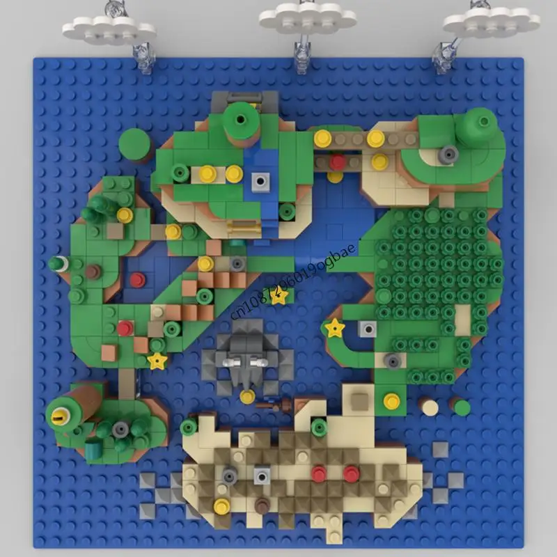 NOWY zestaw 760 elementów Gra Film Super Maring World Series Dinosaur Land Mapa model DIY kreatywne pomysły Zabawka dla dzieci Układanka prezent urodzinowy