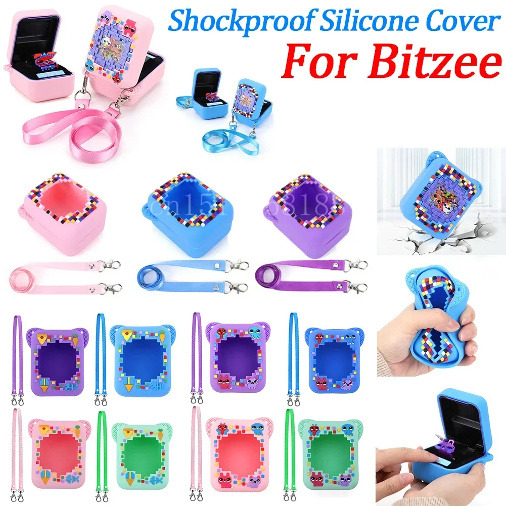 

3D Animal Print Silicone Cover Protective Case Shockproof Protective Skin Sleeve Washable for Bitzee Interactive Toy Digital Pet