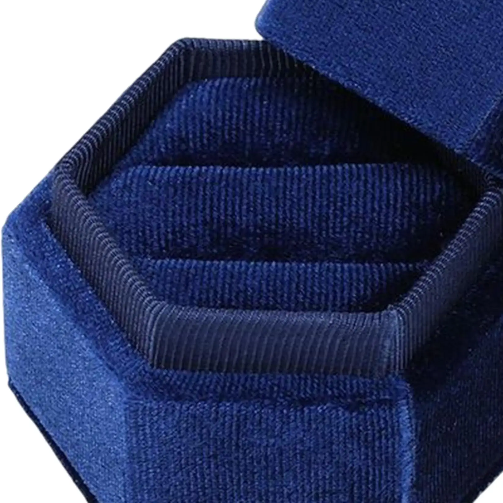 Ring Box Holder Case with Detachable Lid Flannel Jewelry Box for Engagement