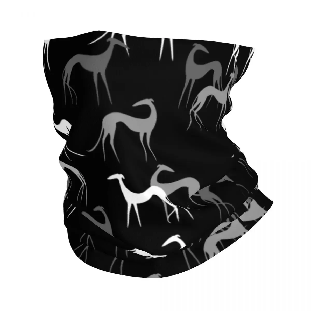 Cute Sighthounds Bandana Neck Gaiter Windproof Face Scarf Cover Men Women Greyhound Whippet Dog Headwear Tube Balaclava