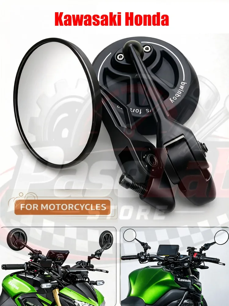 Motorcycle Mirrors Wing Winglets Side Mirror Universal Rotatable Rearview Mirror Accessories For Kawasaki For Honda For Suzuki