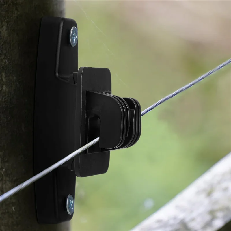 100 Pcs Electric Wire Fence Insulators Electric Fence Wood Post Claw Insulators Fence Accessories Nail Wood Post Nail-A50M