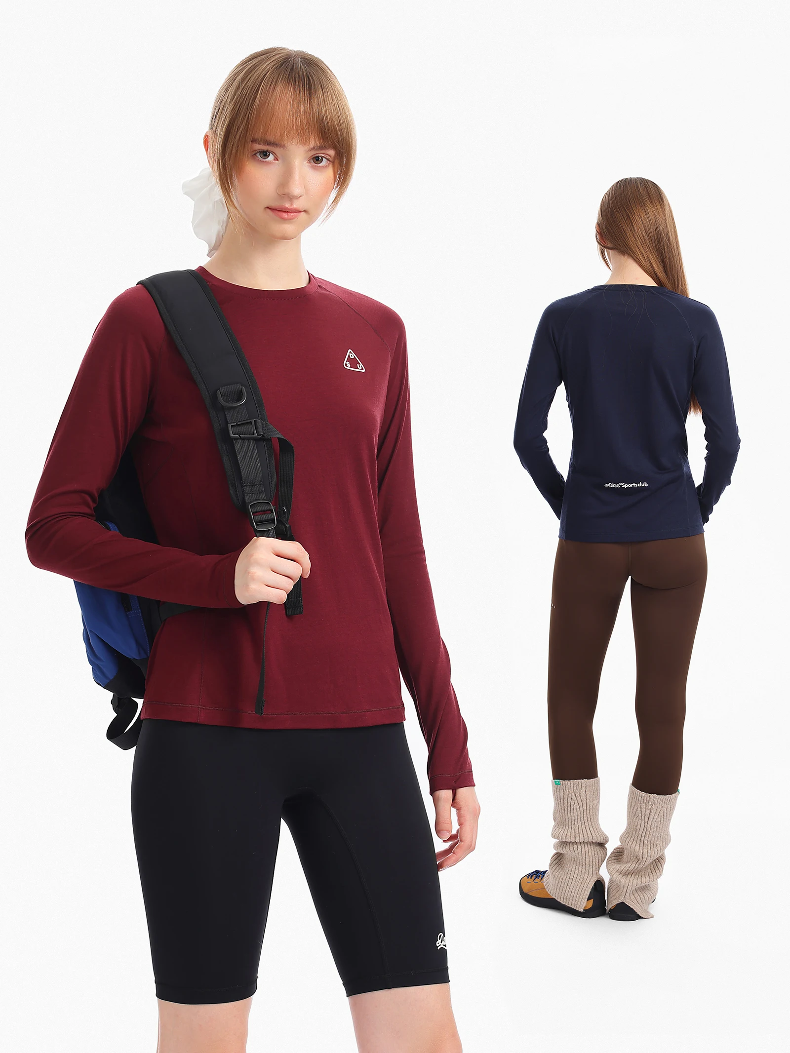 High-End Merino Wool T-Shirt Women's Long Sleeve Base Layer Shirt Sports Outdoor Hiking Top DSU Autumn Collection