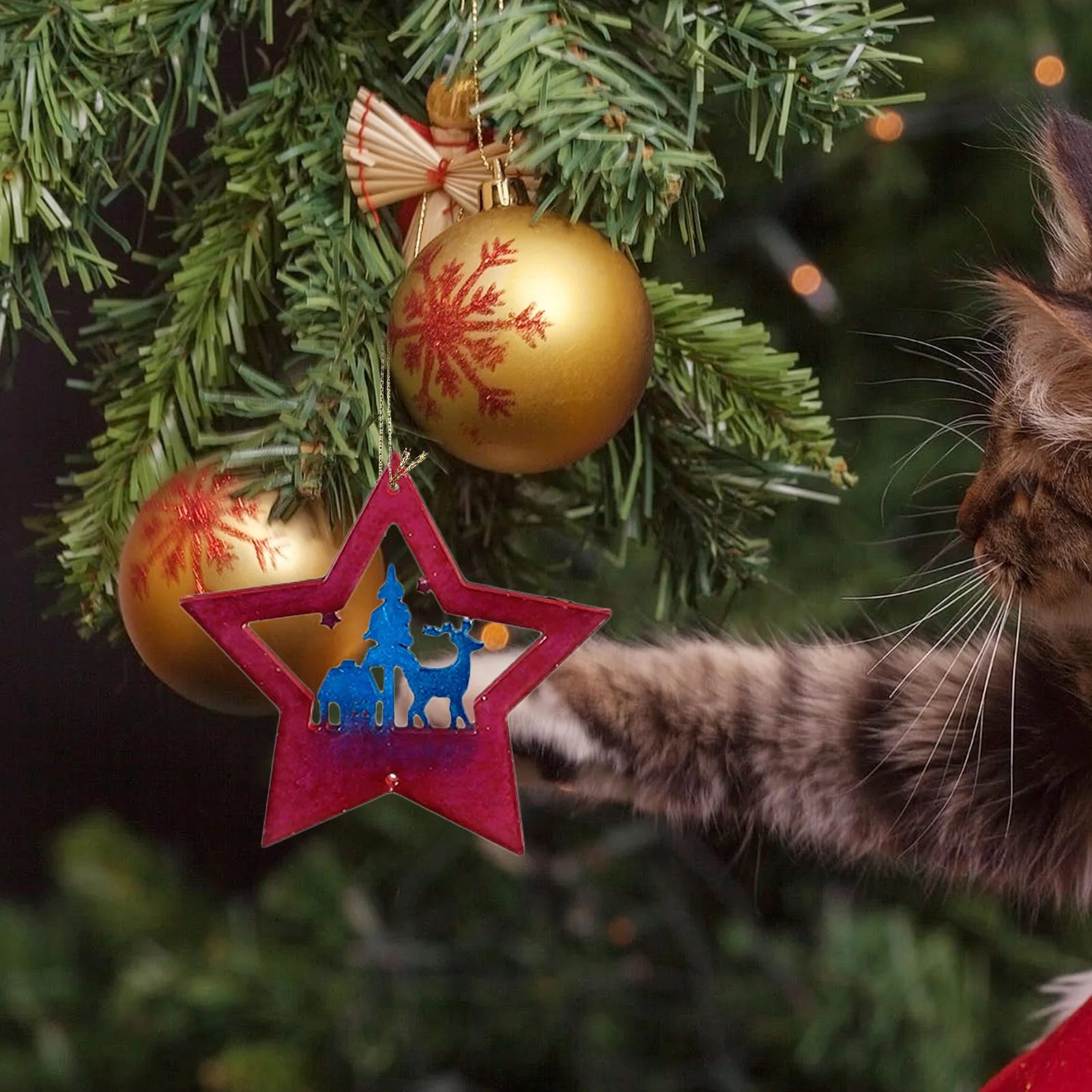 

6PCS Christmas Tree Star Pendant Flexible Resin Silicone Mold Xmas Decor Jewelry Accessories 60 904 Glitter Compatible Xmas