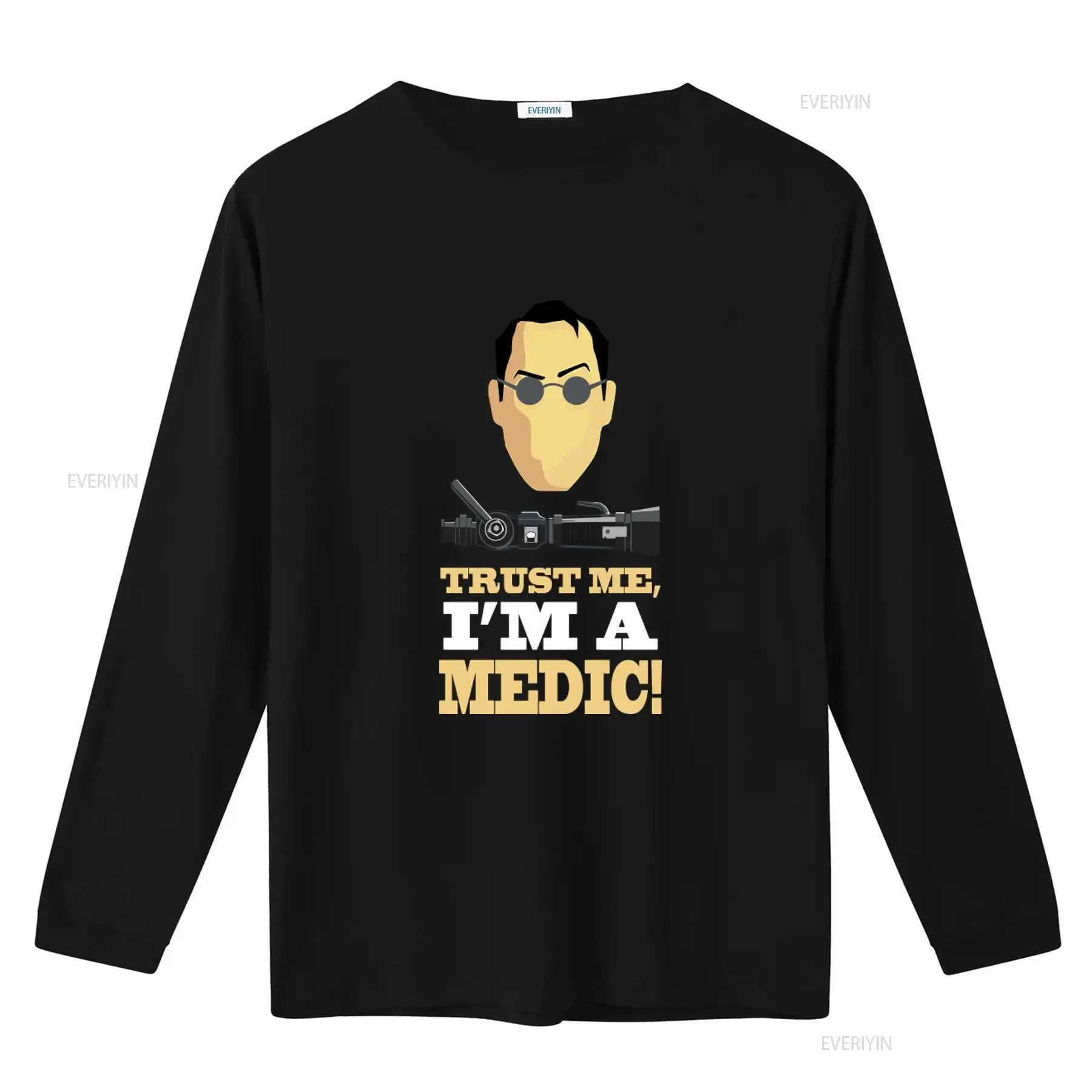 Team Fortress 2 Red Medic T Shirt Trust Me I'm A Design High Quality Print Perfect for Gamers vintage Washed homme Stylish