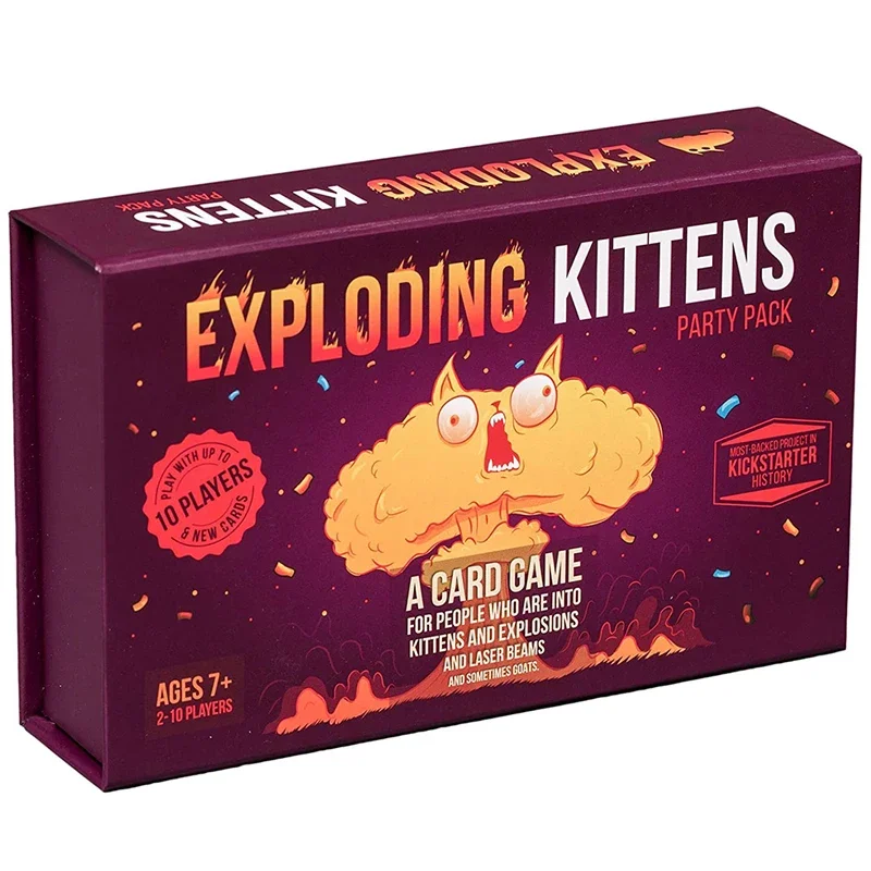 Red And Black Exploding Kittens 4 in 1 Set Family Party Board Game Fun Adult Kids Toy Cards Game Suitable For Holiday Gifts