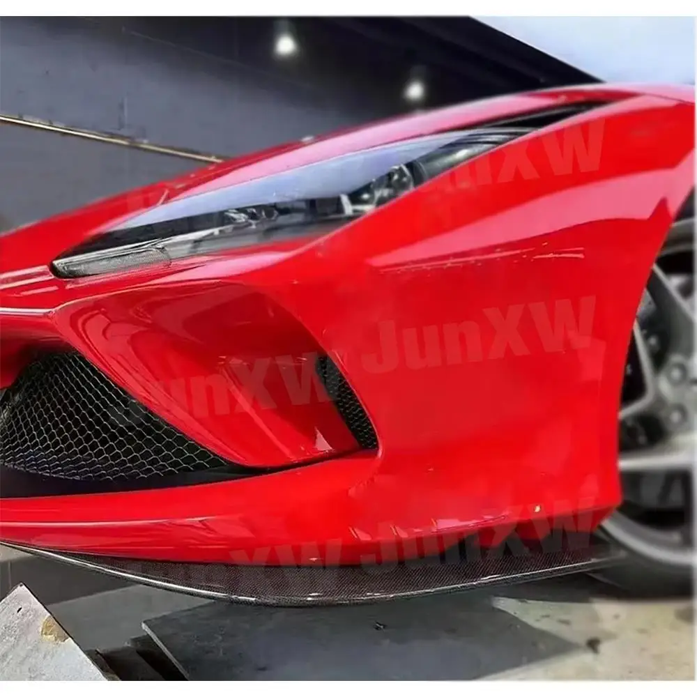 Real Carbon Fiber Body Kits Front Lip Rear Bumper Diffuser Side Splitters Side Skirts for Ferrari F8 Trunk Rear Wing Accessories