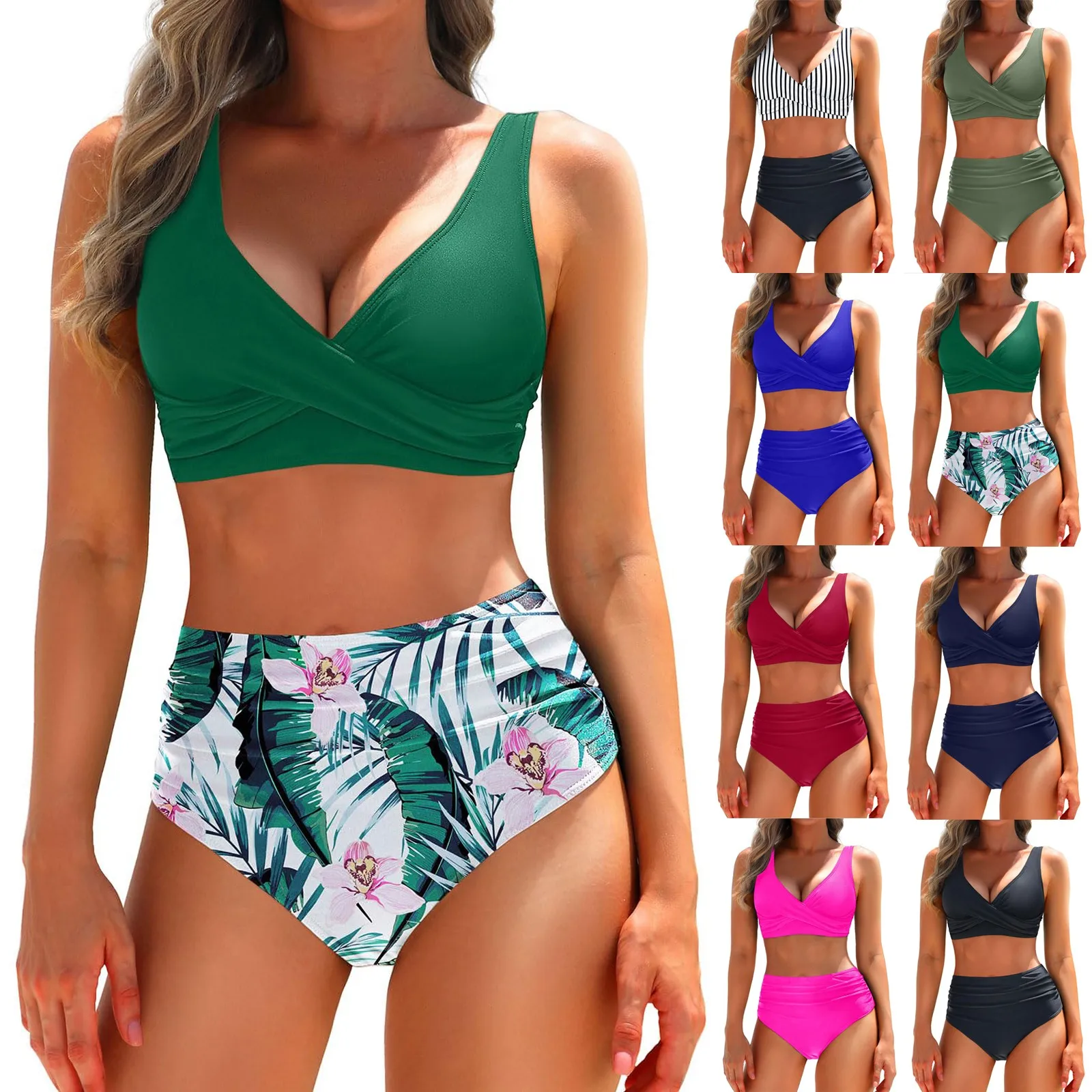 ملابس سباحة نسائية صلبة بكيني مع وسادة صدر بدون حمالة صدر من الفولاذ ملابس سباحة biquinis feminino ملابس سباحة نسائية بيكيني mujer hot