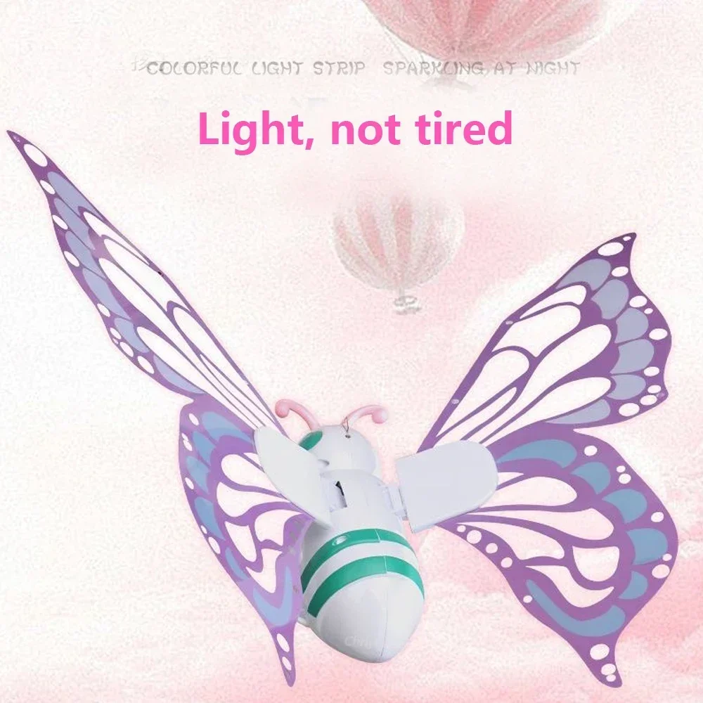 New Electric Butterfly Wing Back Decoration Fairy Girl Angel Wing Prop Children\'s Outdoor Glow Toy Educational Angel Girls Toy