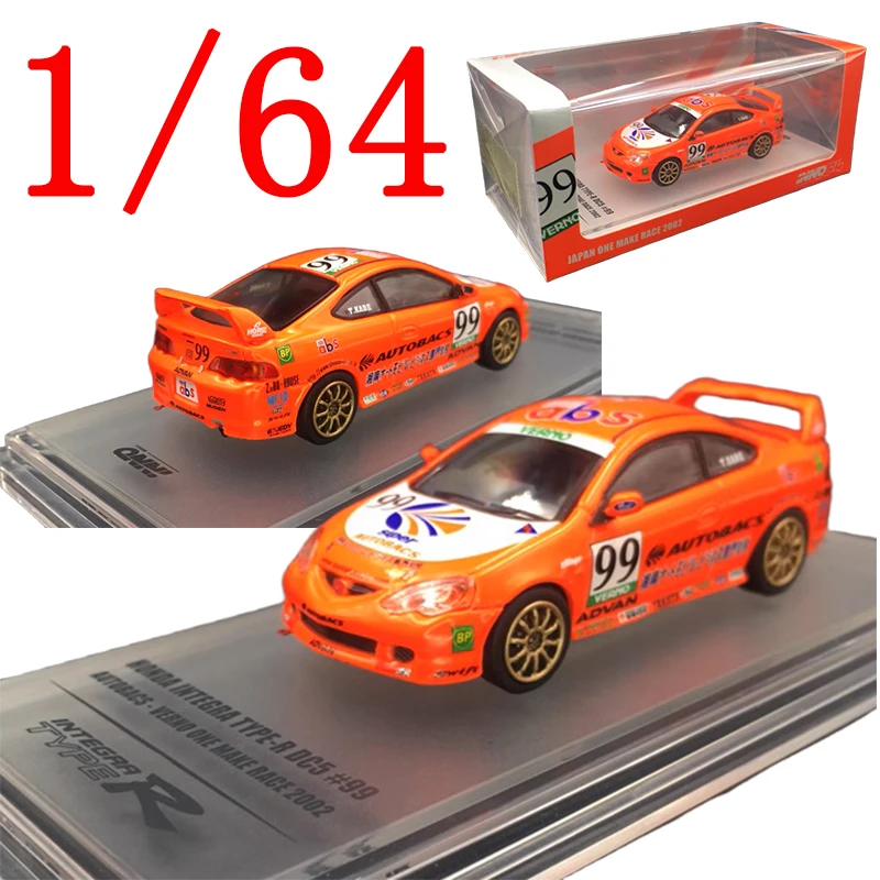 INNO Diecast 1/64 Scale Honda Alloy Model Cars Honda INTEGRA TYPE R DC5 #99 Play Vehicles Toys for Boys Gift Original Box