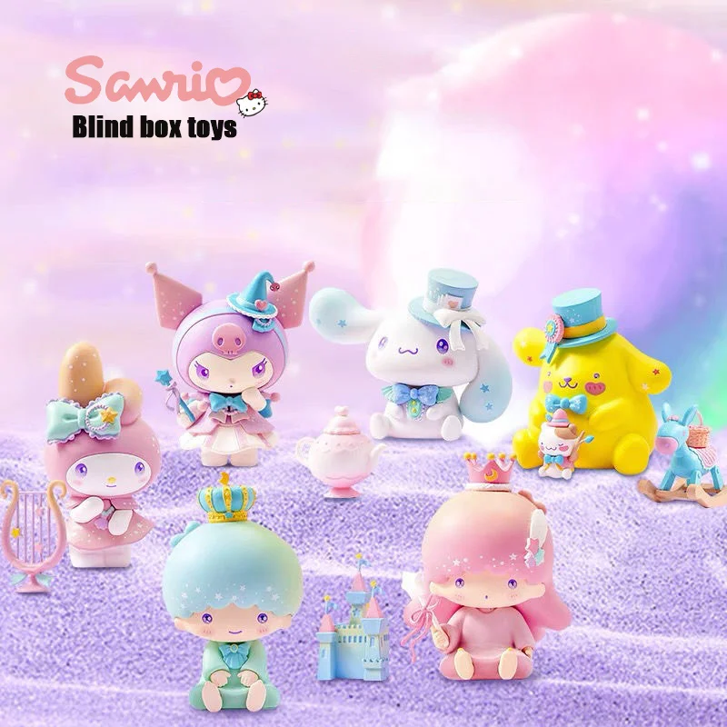 Sanrio Echte Geautoriseerde Droom Blind Doos 2023 Melody Cinnamoroll Ornament Mini Figuur Meisje Leuke Kamer Decoratie Verjaardagscadeau
