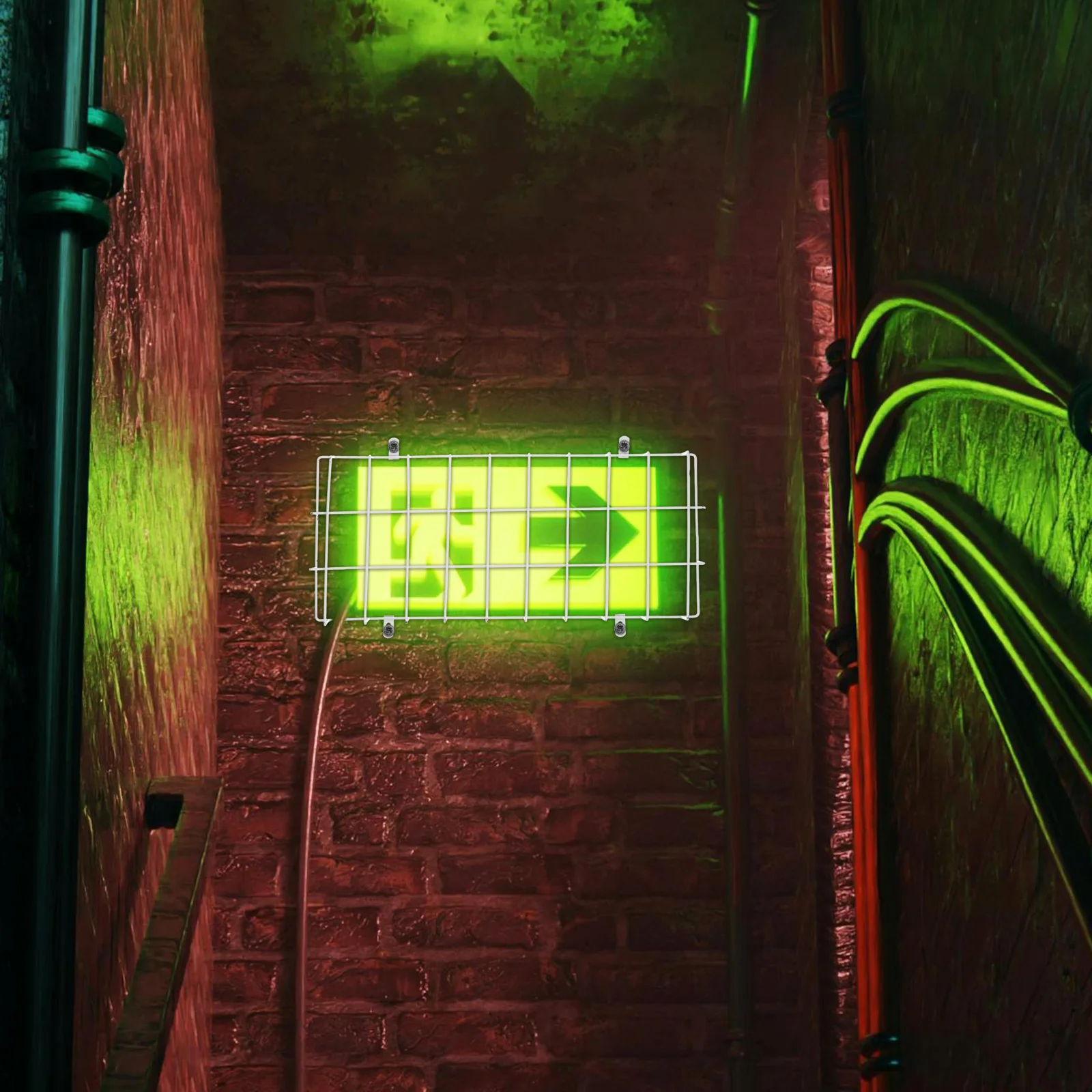 Safety Exit Indicator Light Protector Stainless Steel Emergency Sign Cover Metal Wire Guard for Exit Signs Protective Cover