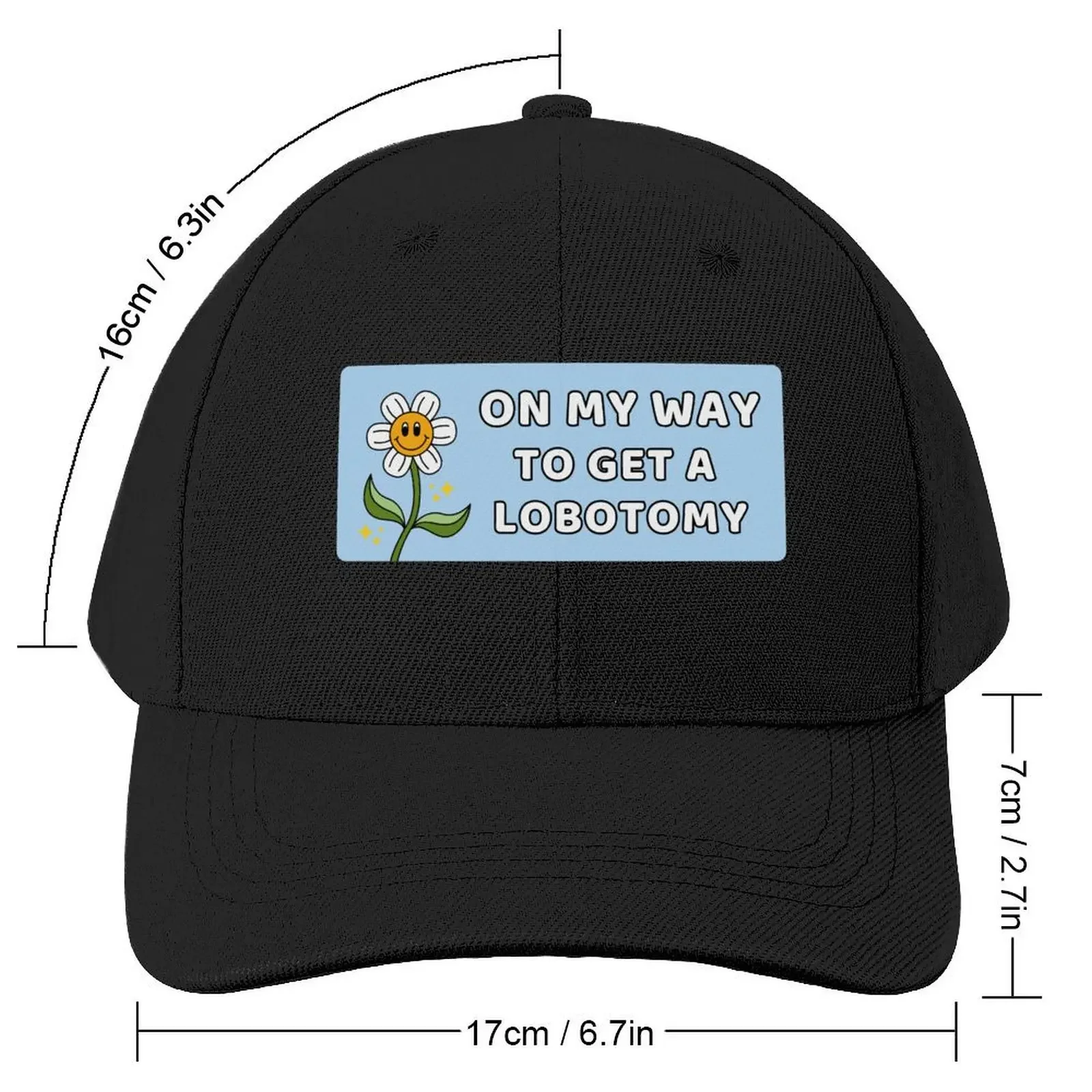 On My Way To Get A Lobotomy, Funny Meme Lobotomy Baseball Cap western Hat Anime Visor Women's Men's