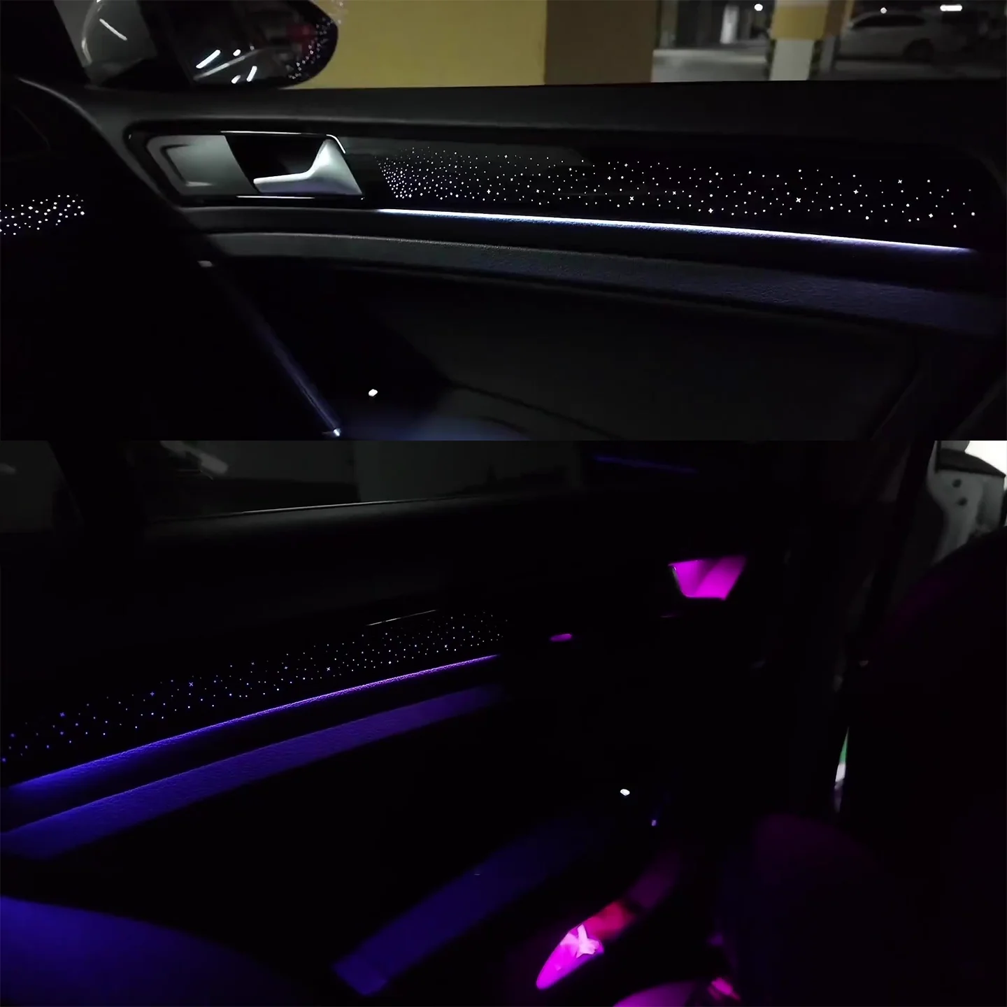64 Colors Car Ambient Light Interior LED Light For Volkswagen Golf7 MK7 2014-2020 Symphony Starry Sky Decorative Accessories