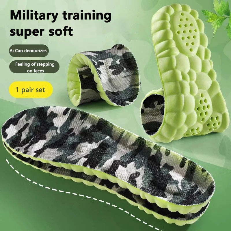 4D Sport Insole Super Soft Shoes Sole Pads for Feet Shock Absorption Baskets Shoe Sole Arch Support Orthopedic Inserts