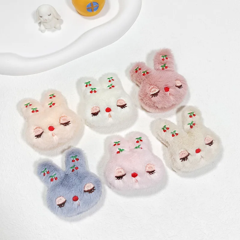 10Pcs 5.5*5.5cm sweet rabbit dolls Applique for DIY Clothes Hat Headwear Patch Sewing Crafts Gloves Socks Decoration