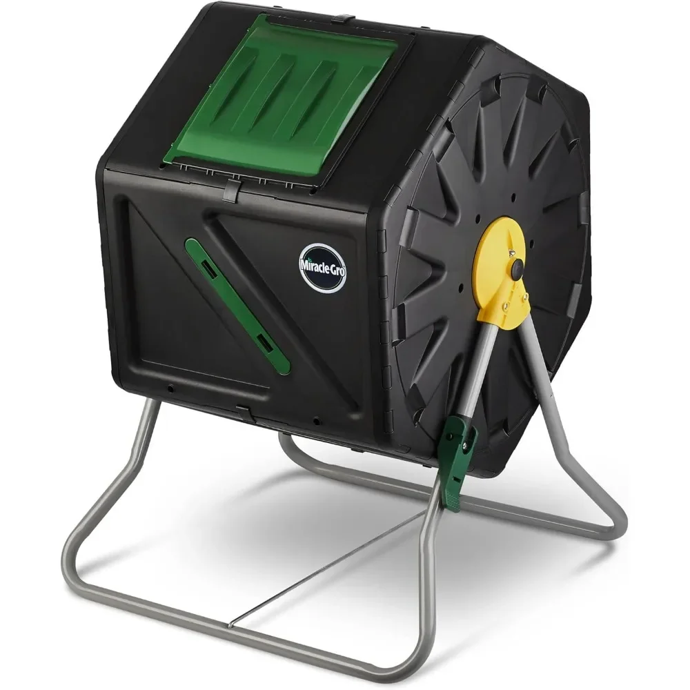 

27.7 Gallon Single Chamber Compost Tumbler, Heavy-Duty With Sliding Door