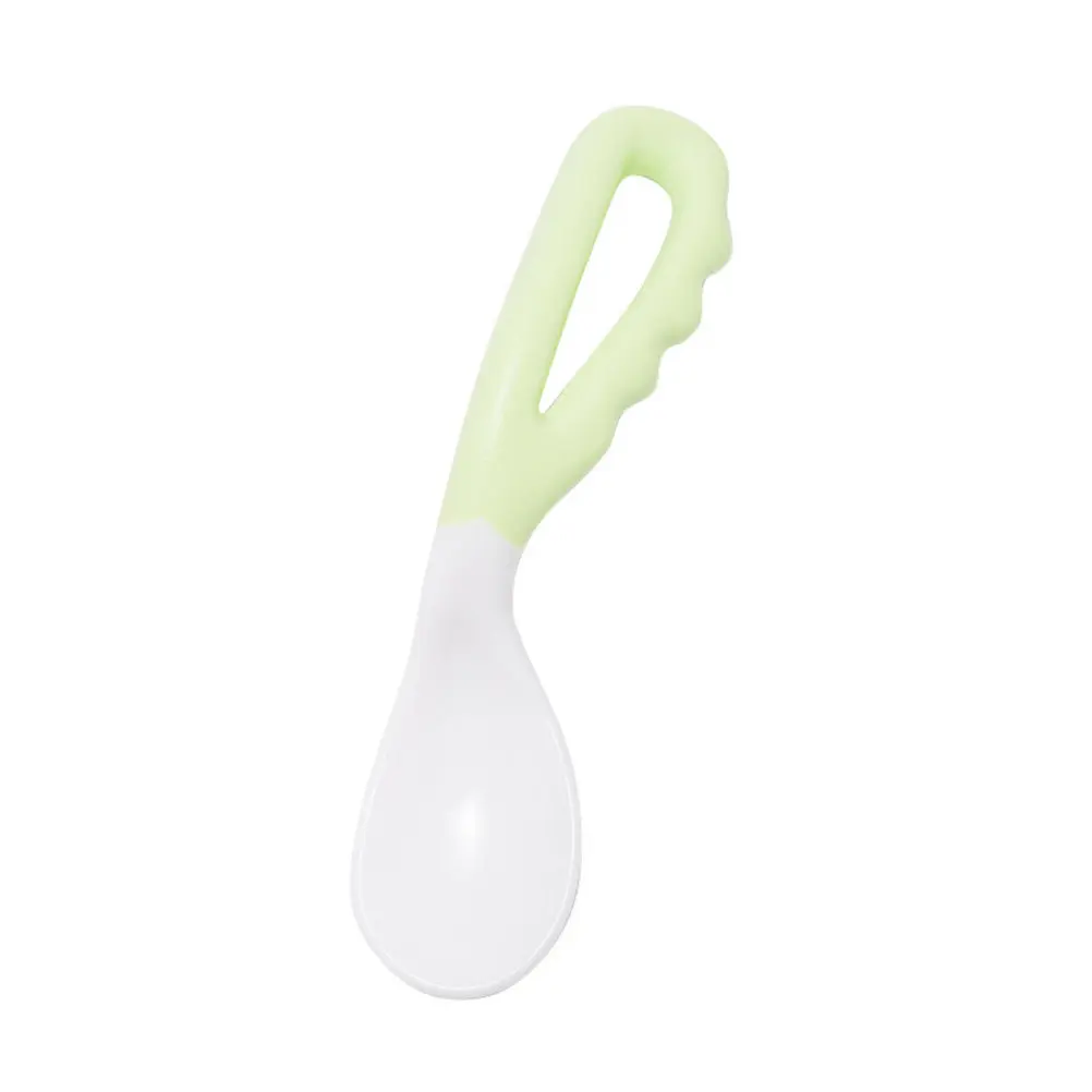 

2Pcs Baby Spoon Set Lightweight PP Training Spoons for Infants Newborns Round Head Curve Handle Spoon Feeding Curve Training