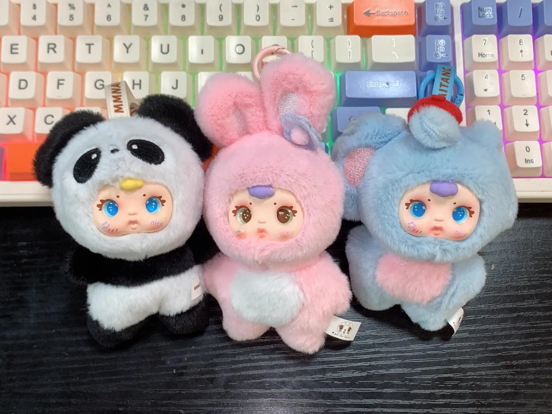 

Genuine Mm Milk Candy Series Blind Box Plush Keychain Cute Doll Pendant Desktop Bag Ornament Surprise Gift Action Figure Toy