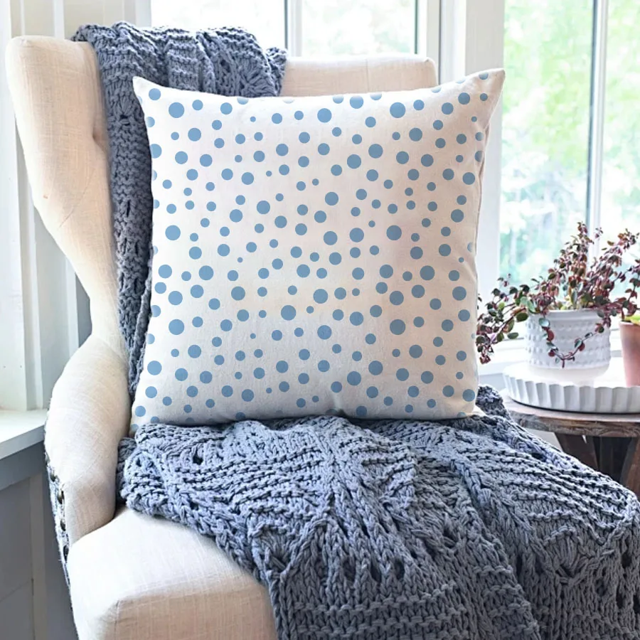 Pochoir à motif de points circulaires de 5.1 pouces, 4 pièces, pour peinture sur bois, tissu, papier, décoration murale