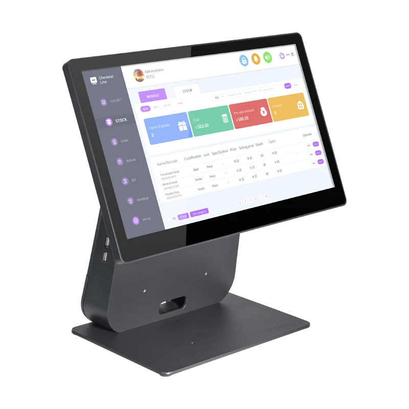 128G أنظمة نقاط البيع محطة ماكينة تسجيل المدفوعات النقدية POS آلة OEM مصنع نقطة المبيعات
