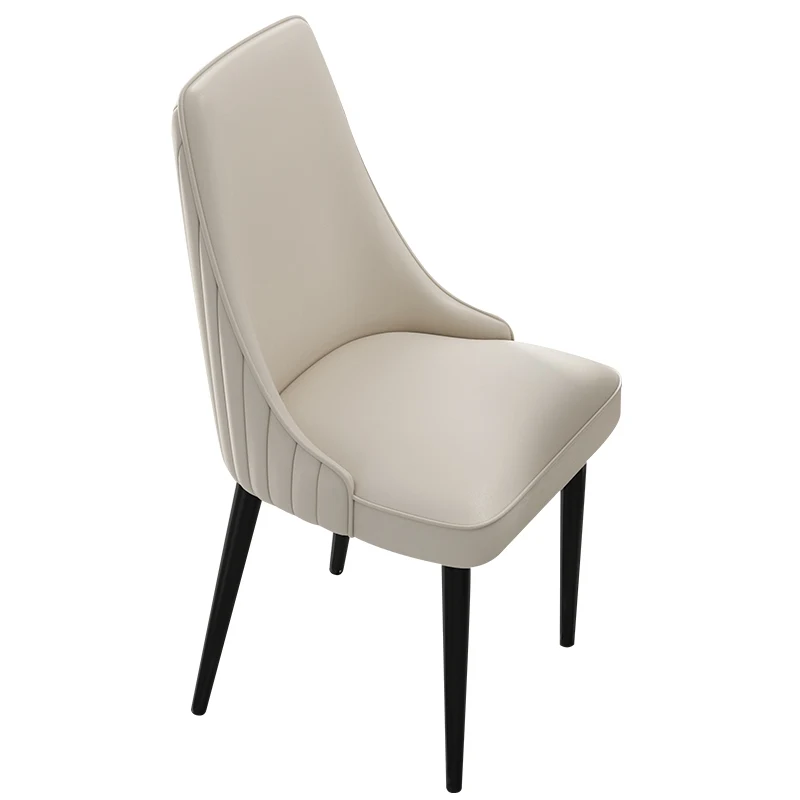 

Modern and minimalist leather chairs for household use, restaurant backrests, hotel dining tables, chairs, negotiation chairs