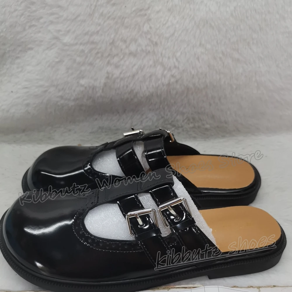 女性のためのオリジナルの本革の靴,丸いつま先のフラットソールの靴,無地,簡潔なファッション,新しい