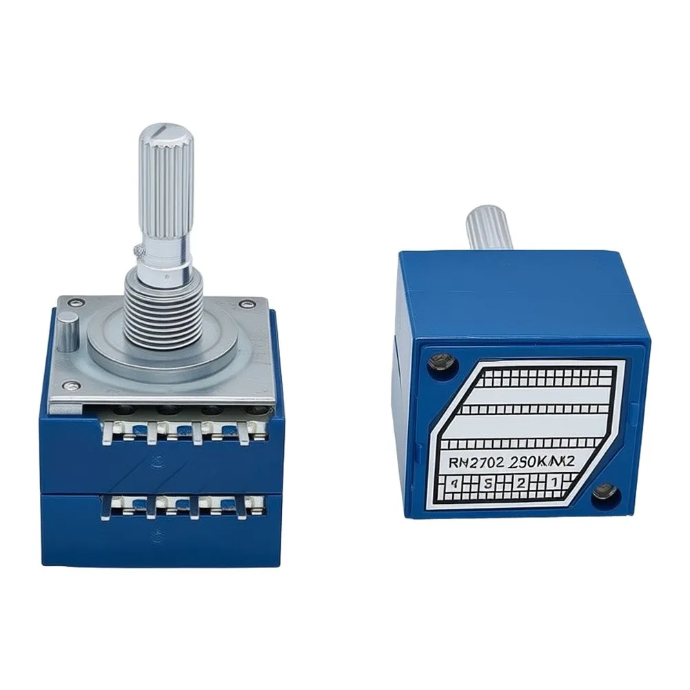 Electronic Circuit Control Dual Volume Potentiometer Lightweight Build Stable Output 250K Ohm Resistance 50K Ohm Value