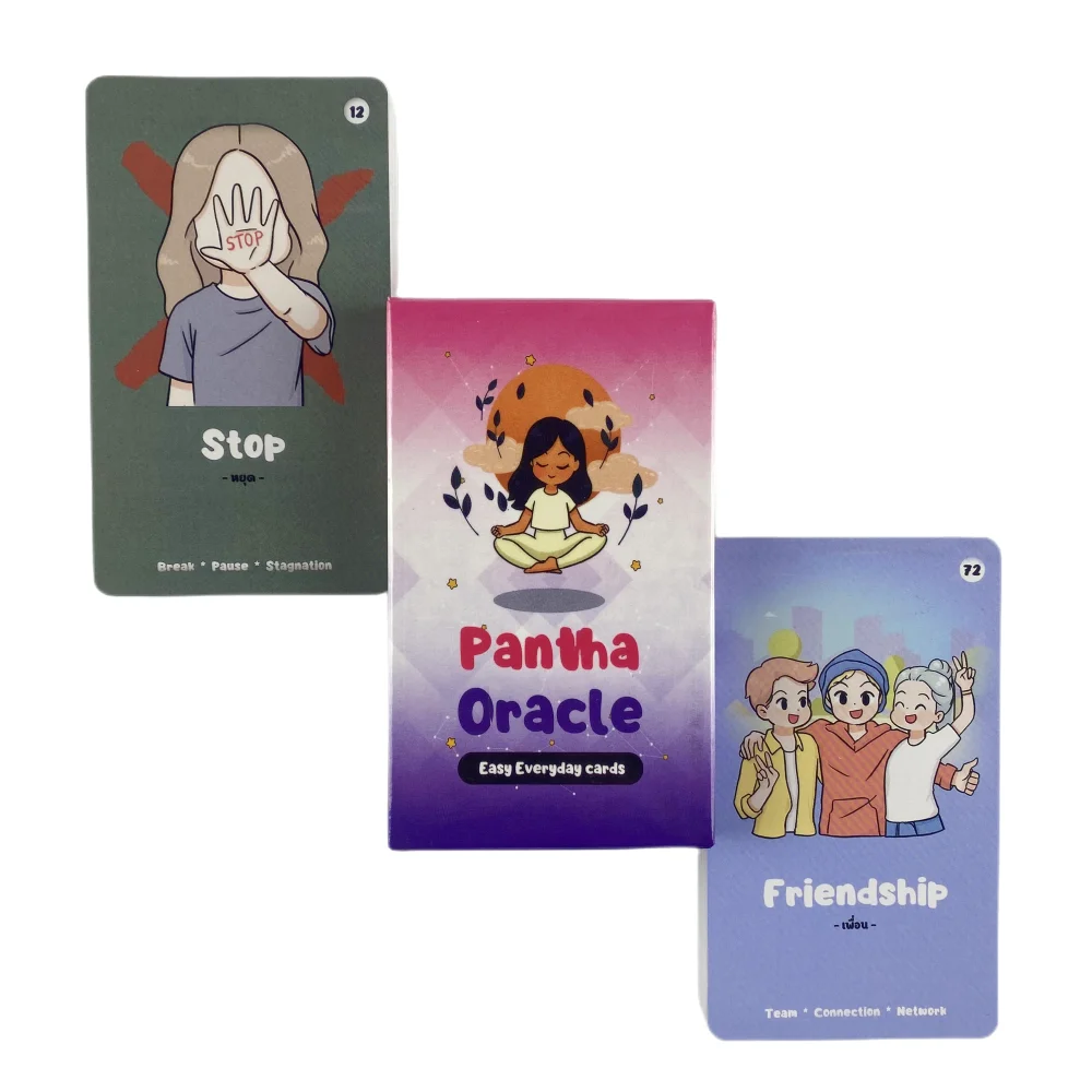 English Card Deck Pantha Oracle Easy Everyday Cards Sample Figures Design For Friends Holiday Gift Entertainment Board Game